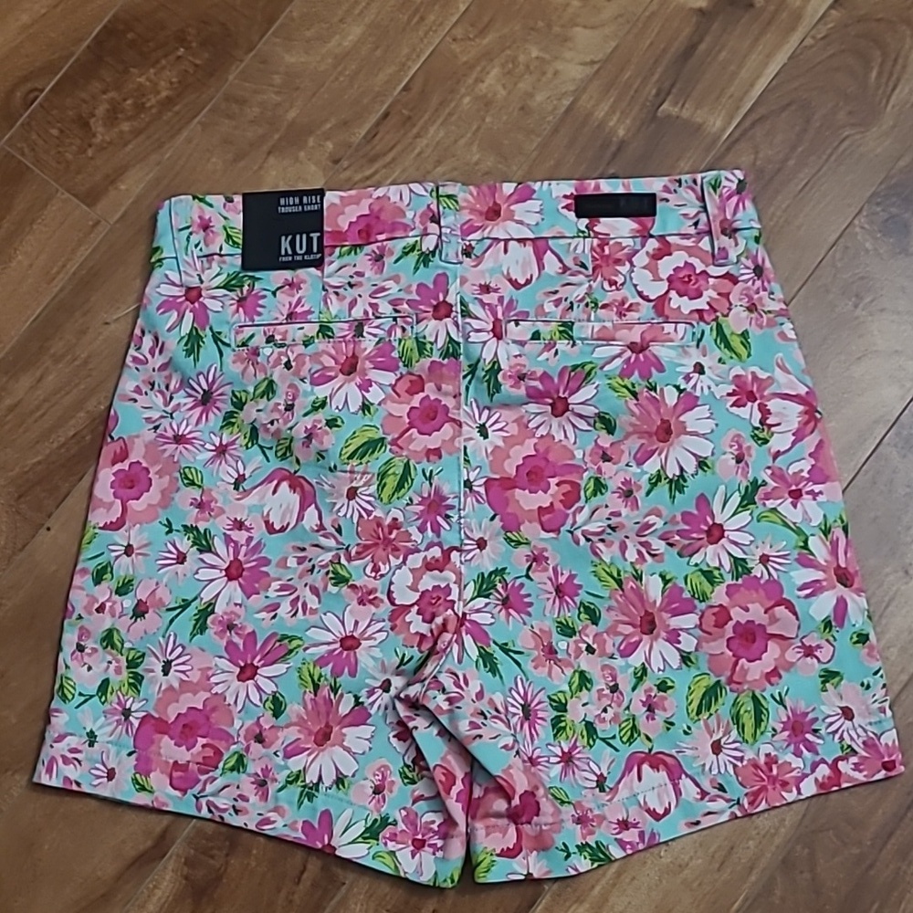 NWT Kut Patterned High Rise Trouser Shorts - Picture 4 of 8